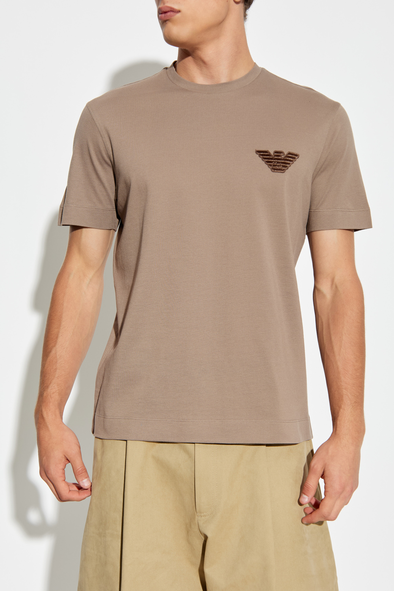 Tシャツ・カットソー EMPORIO ARMANI Men T Shirts EM001033AF10017M1052 BEIGE EA7 Emporio Armani T-shirt with logo | Men's Clothing | Vitkac
